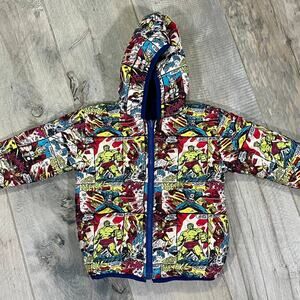Marvel Comics Jacket Captain America Hulk Thor Iron Man Size 2T